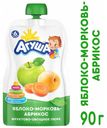 Пюре «Агуша» фруктово-овощное яблоко-морковь-абрикос с 6 мес., 90 г