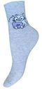 Носки детские БЧК котик, цвет светло-серый меланж, 21-22р-р