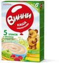 Каша Винни сухая молочная 5 злаков с яблоком и малиной с 6мес 200г