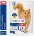 Сухой корм для домашних кошек с говядиной Perfect Fit 650г