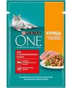 Корм Purina ONE для стерилизованных кошек с курицей и фасолью 75г