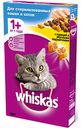 Корм для кастрированных котов и стерилизованных кошек от 1 года Whiskas с курицей и вкусными подушечками, 350 г