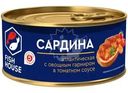 Сардина Fish House с овощным гарниром в томатном соусе 240г