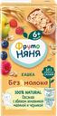 Кашка овсяная ФРУТОНЯНЯ безмолочная с яблоком, земляникой, малиной и черникой, с 6 месяцев
