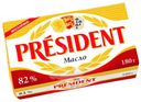 Масло сливочное President несоленое 82% БЗМЖ 180г