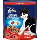 Сухой корм для взрослых кошек Felix Двойная вкуснятина с мясом, 600 г