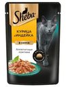 Влажный корм Sheba для кошек Ломтики в соусе с курицей и индейкой, 75г