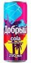 Напиток газированный Добрый Кола ледяной лимон, 250мл