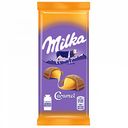 Шоколад молочный Milka с карамельной начинкой, 90 г