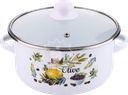Кастрюля HOMECLUB Enamel, деколь, в ассортименте, 2.7л
