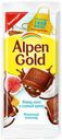 Шоколад Alpen Gold молочный c инжиром кокосовой стружкой и соленым крекером, 90 г