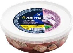 Сельдь ЛЕНТА По-бургундски, филе-кусочки в розовом вине