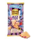 Шоколад Alpen Gold МaxFun Ягодный микс, взрывная карамель, шипучие шарики белый 140г
