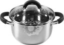 Кастрюля HOMECLUB Comfort, с силиконовыми ручками, нержавеющая сталь, индукция, 2.5л Арт. GS-4