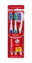 Зубная щётка "Классика здоровья", Colgate, средняя жёсткость, 2+1 шт., в ассортименте