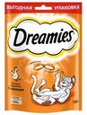 Лакомство Dreamies для кошек подушечки с курицей, 140г