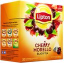 Чай Lipton Cherry Morello чёрный байховый с кусочками вишни в пирамидках, 20х1.47г