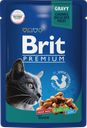 Корм консервированный для взрослых кошек BRIT Premium Утка в соусе, 85г