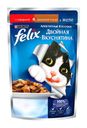 Корм Felix «Двойная вкуснятина» для кошек желе говядина птица, 85 г
