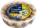 Сельдь ЛЕНТА Матье, филе-кусочки в масле, 400г