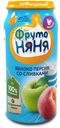 Пюре из яблок и персиков со сливками, Фрутоняня, 250 г