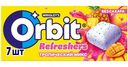 Жевательная резинка Orbit Refreshers освежающие кубики тропический вкус, 16г