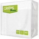 Салфетки бумажные Gratias Home белые 2 слоя 33х33см, 100шт