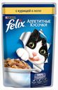 Корм Felix «Аппетитные кусочки» для кошек, с курицей, 85 г