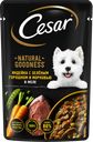 Корм влажный для взрослых собак CESAR Natural Goodness Индейка с зеленым горошком и морковью в желе, 80г