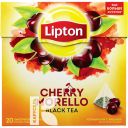 Чай LIPTON Cherry Morello Tea байховый черный, 20х1,7г