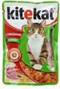 Влажный корм для кошек Kitekat Говядина в желе, 85г