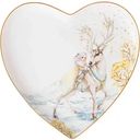 Тарелка Lefard в форме сердца Снежная Королева фарфор цвет: белый/голубой/тёмно-жёлтый, 21,5 см