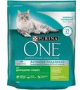 Корм Purina ONE для домашних кошек с индейкой и злаками 750г