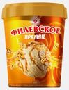 Мороженое Филевское Пломбир Пралине с грецким орехом и мягкой карамелью 550г