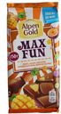 Плитка Alpen Gold Max Fun молочная с тропическими фруктами и взрывной карамелью 150 г