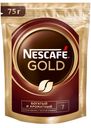 Кофе Nescafé Gold натуральный растворимый с добавлением молотого, 75г