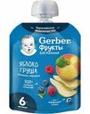 Пюре фруктовое Gerber яблоко, груша, малина и черника, 90 г
