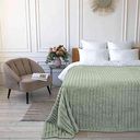 Покрывало велсофт Волна цвет серо-оливковый,  150х200см