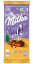 Шоколад молочный Milka с карамельной начинкой, 90г