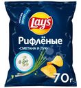 Чипсы картофельные Lays со вкусом сметаны и лука, 70г