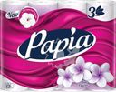 Бумага туалетная PAPIA Bali Flower 3-слоя, 12шт