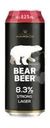 Пиво, BEAR BEER, 8,3%, 0,45 л