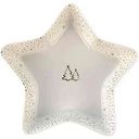 Блюдо новогоднее Звезда, цвет белый, 17,5см