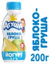 Йогурт «Агуша» Яблоко-Груша 2.7%, 200 г