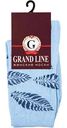 Носки женские Grand Line рисунок: листья цвет: синий, 23 (36-37) р-р
