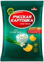 Чипсы РУССКАЯ КАРТОШКА Лук и сметана, 200г