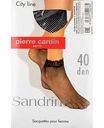 Носки женские Pierre Cardin Sandrine сетка с кружевной резинкой цвет: nero/чёрный размер: единый, 40 den