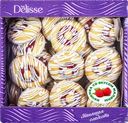 Печенье бисквитное DELISSE с начинкой со вкусом малины, в белой глазури