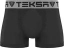 Трусы-боксеры мужские Teksa MBX 005 бесшовные цвет: чёрный/серая резинка, Lр-р
