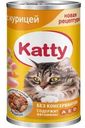 Корм влажный Katty с курицей для кошек 415г